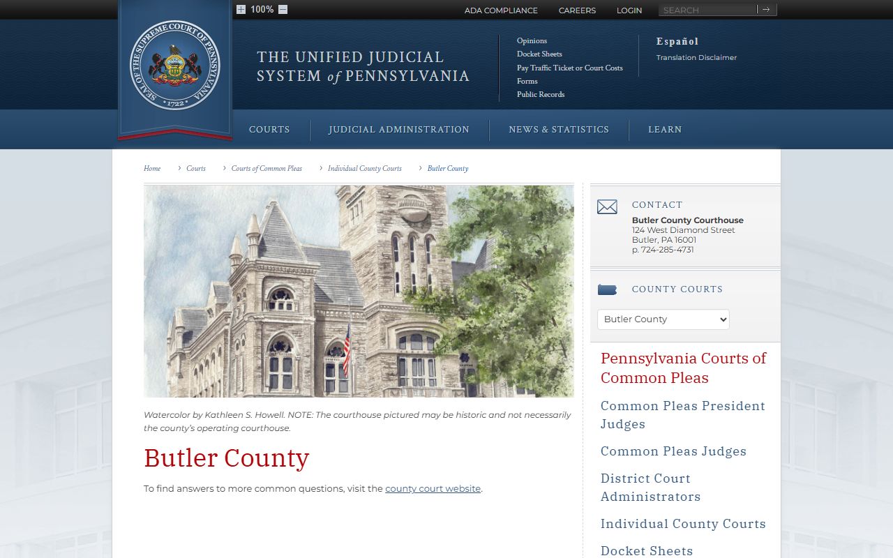 Butler County courts dissolution of marriage Court of Common Pleas records