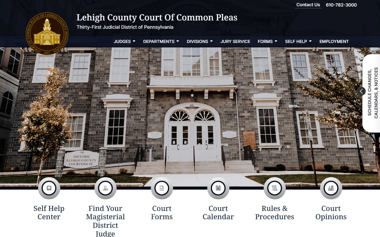 Lehigh County dissolution of marriage Court of Common Pleas Allentown PA