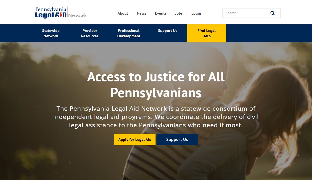 Pennsylvania Legal Aid Network divorce help resources